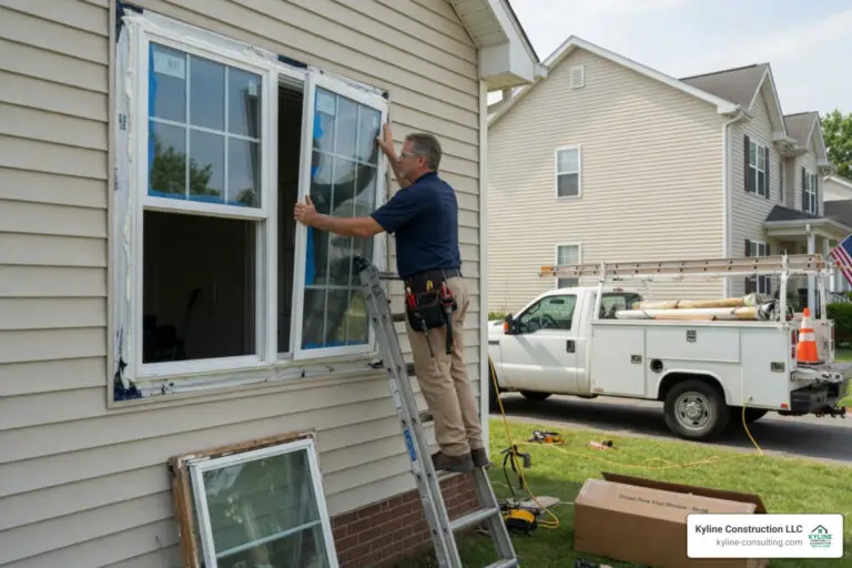 Double pane window replacement modern energy efficient installation Central Ohio home - Double pane window replacement