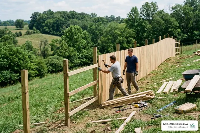 building a fence on uneven ground